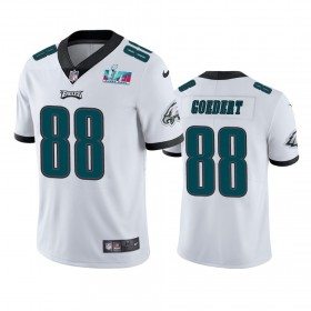 Maillot Homme Philadelphia Eagles Dallas Goedert 88 Super Bowl LVII Blanc Vapor Limited